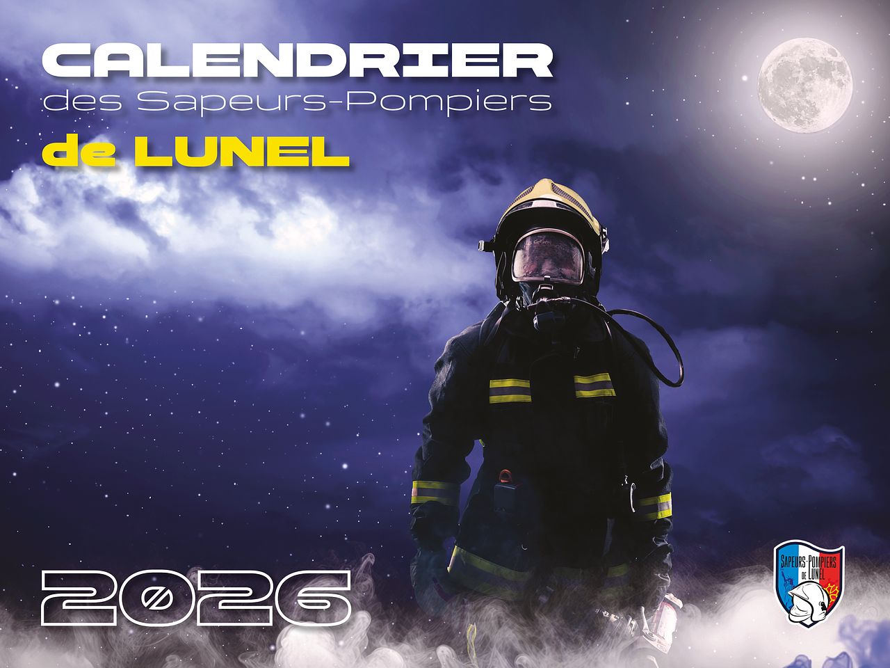 Couverture du calendrier 2026 – Sapeurs-pompiers d