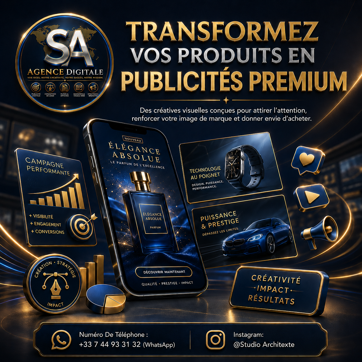Création de Logos, Bannières et Publicités Premium