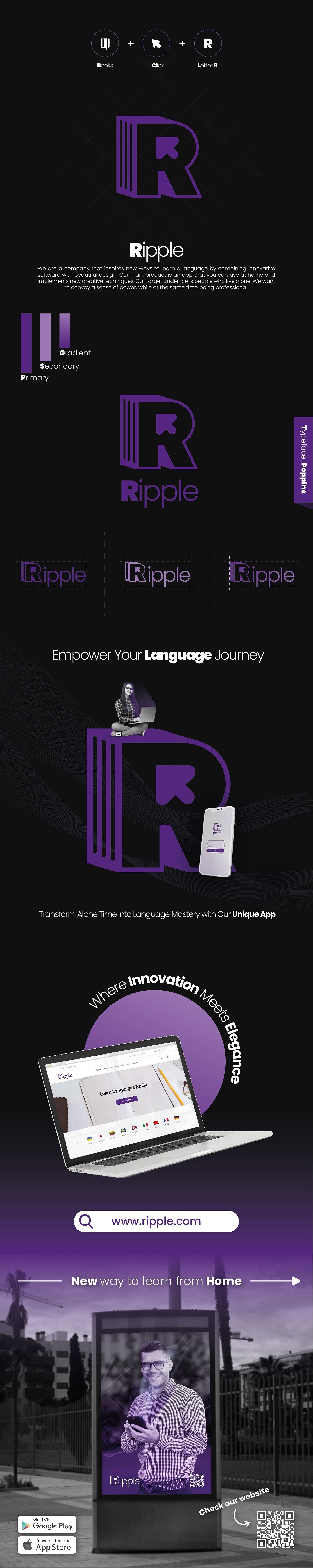 Ripple Logo, Language learning platform