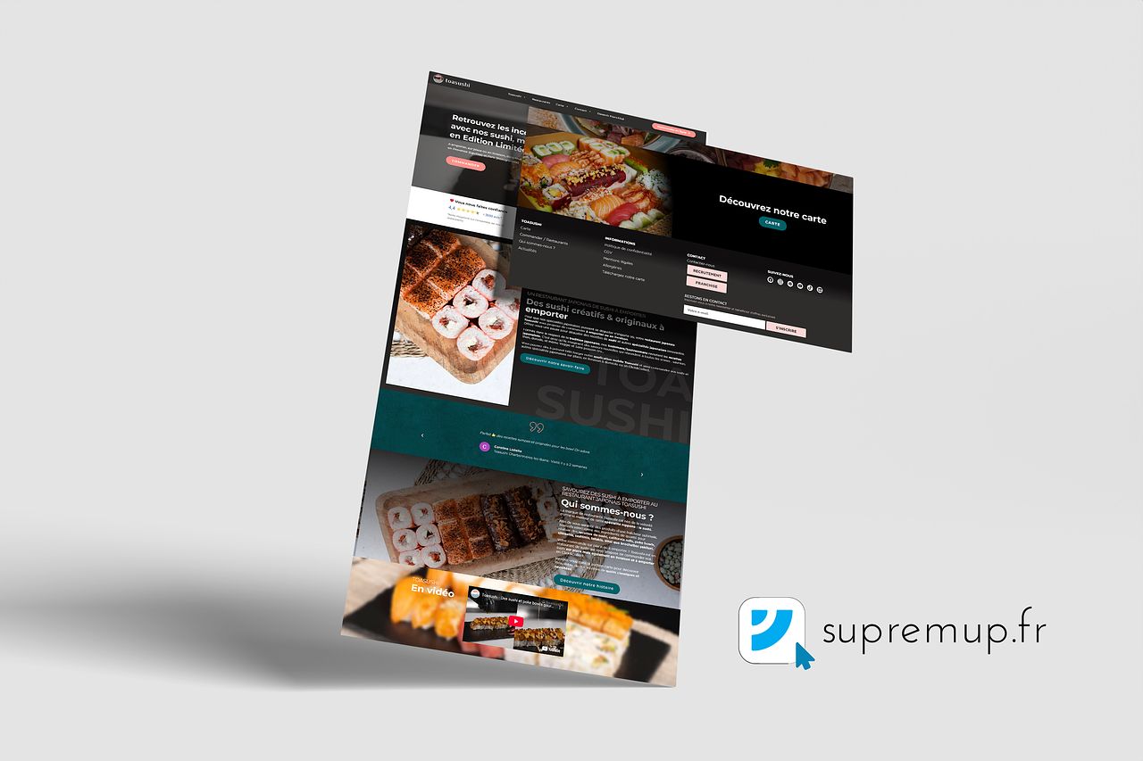 Site web Franchise livraison de sushi