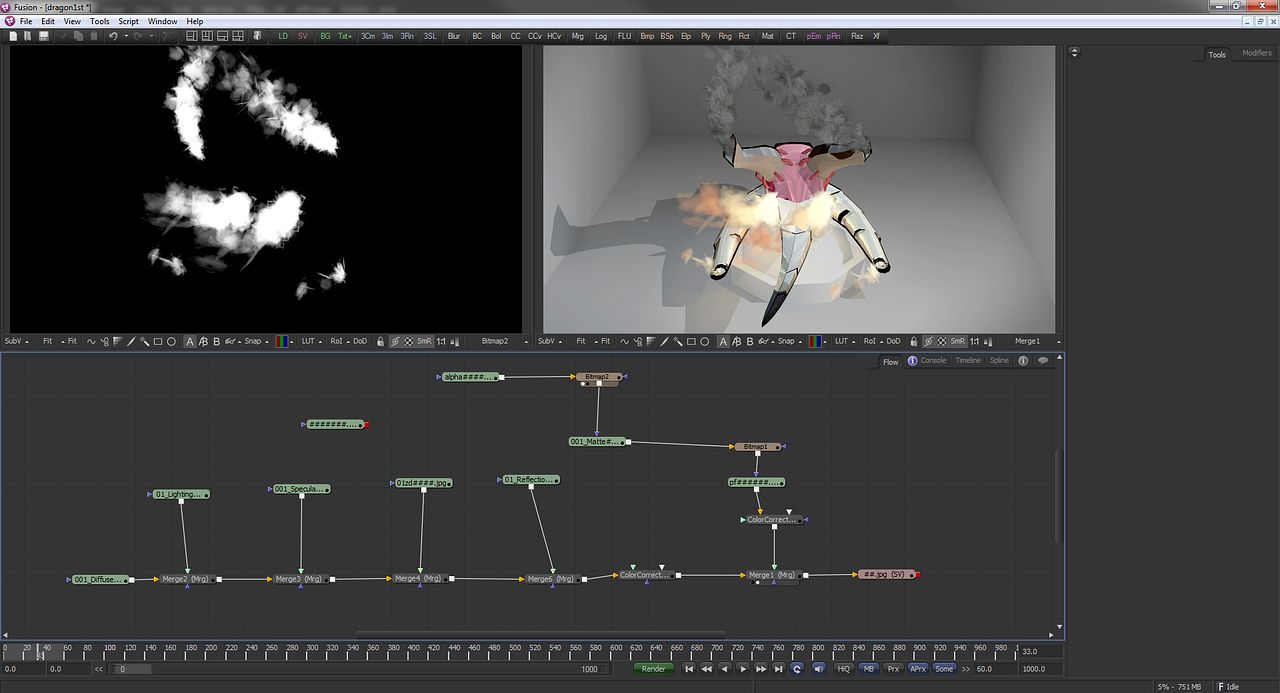 Compositing sous Fusion 8