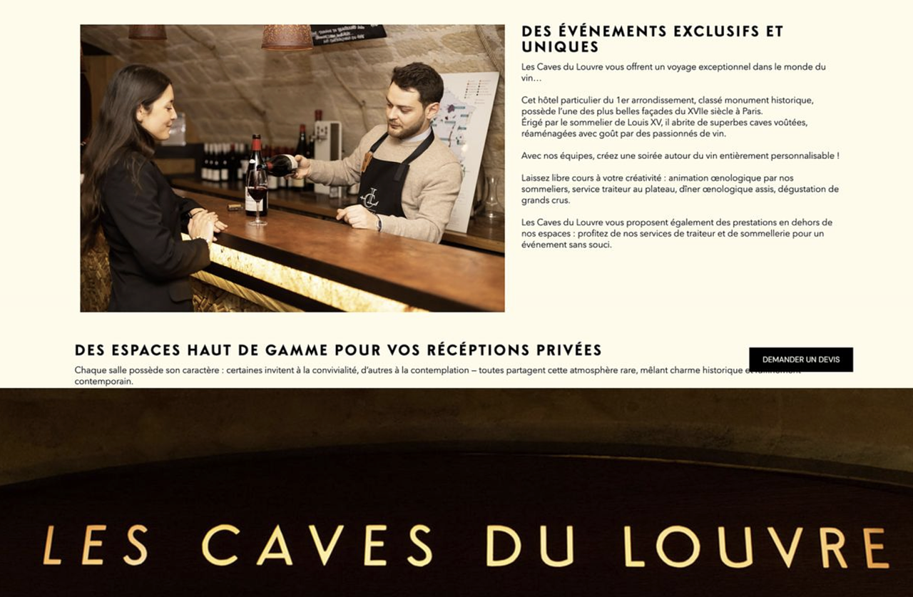 Visuel pour les Caves du Louvre