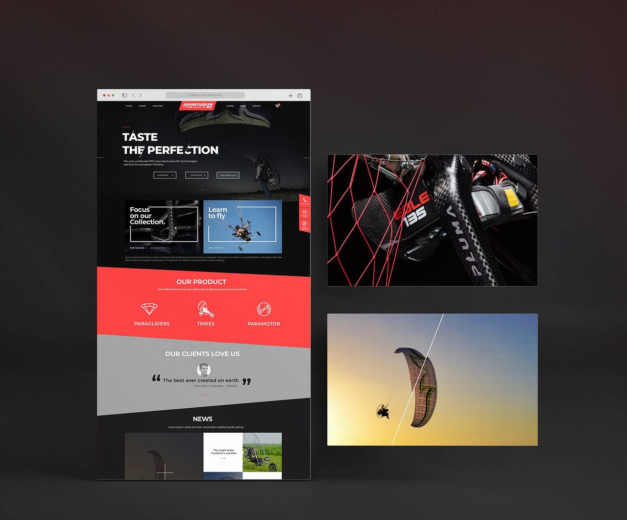 Site vitrine , création , direction artistique