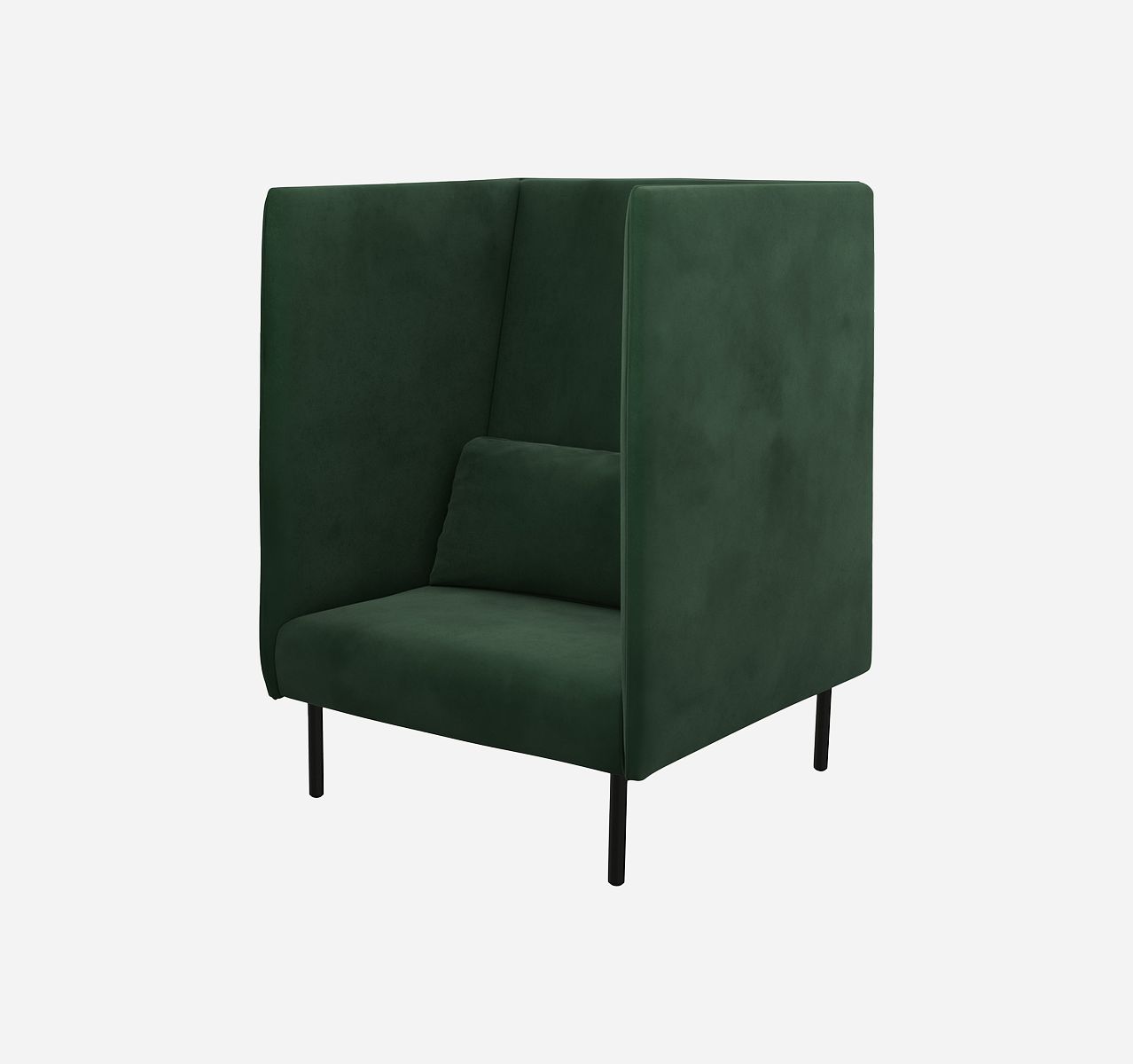 Fauteuil velours vert