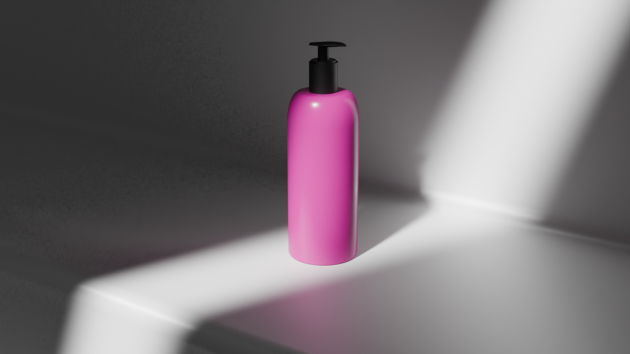 Rendu 3D produit cosmétique - mise en scène