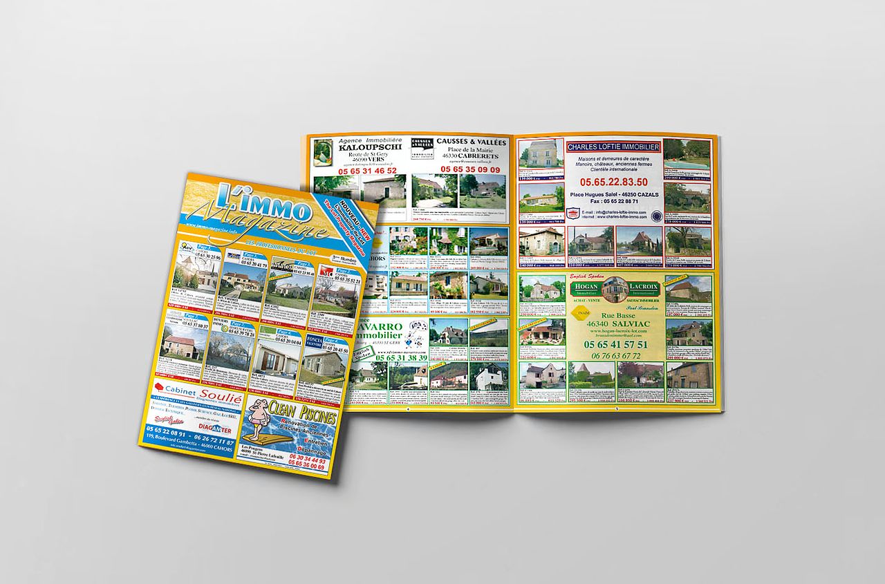 Création d'un magazine immobilier