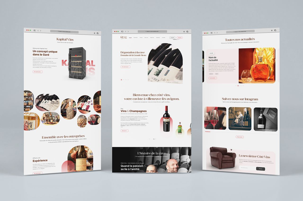 Site internet - Côté Vins