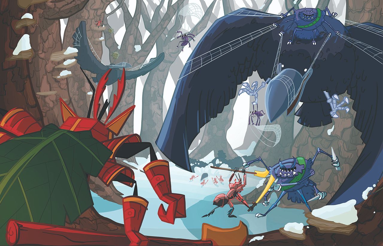 Illustration d'un scène de bataille