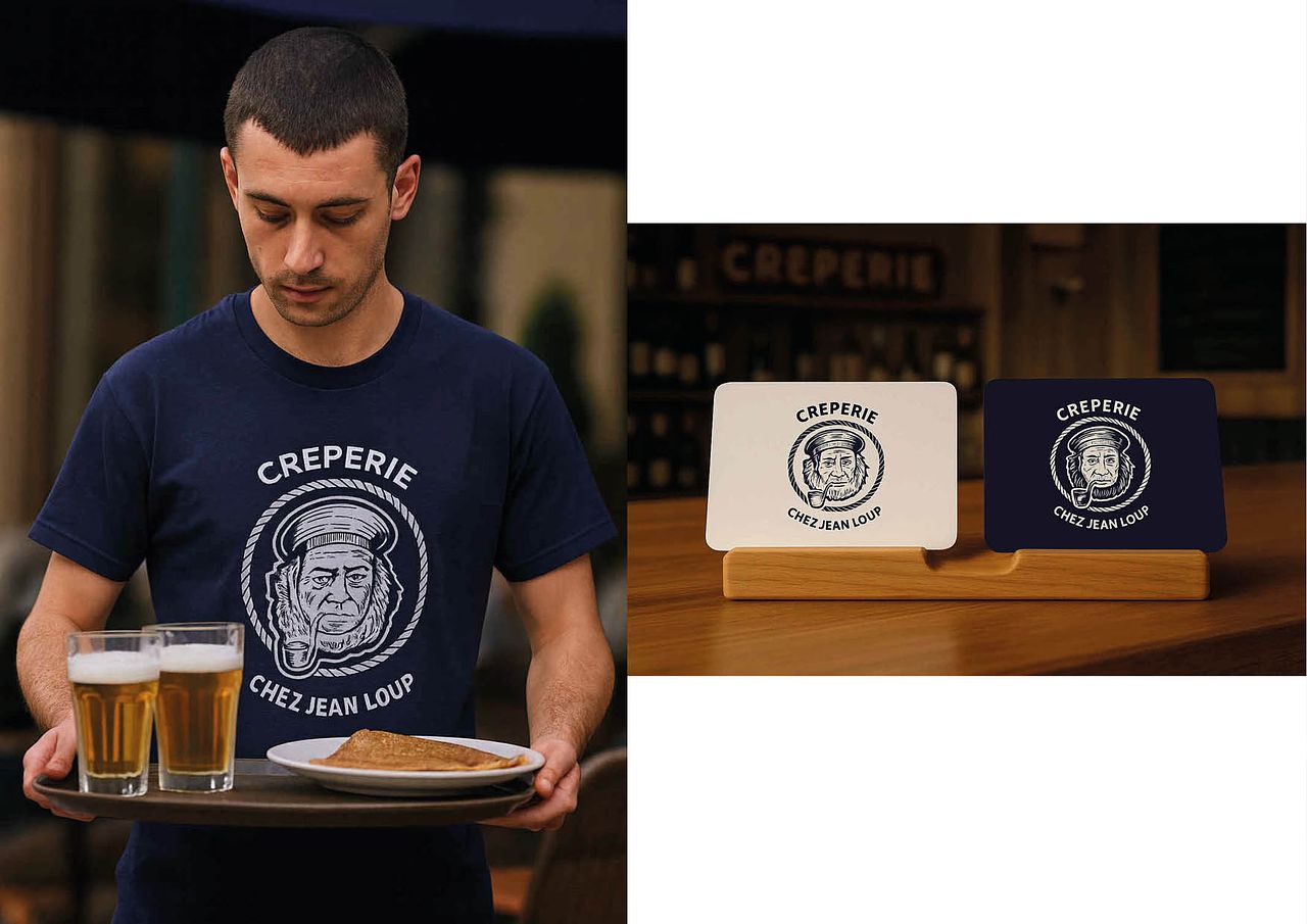 Création logo à la main / crêperie