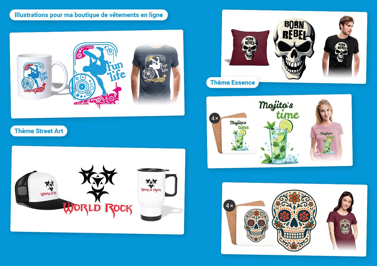 Création de plusieurs motifs pour T-shirt