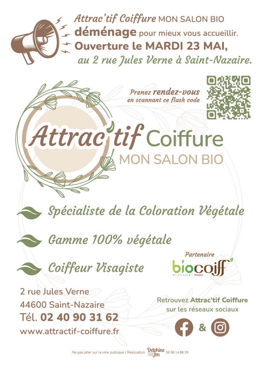 Flyers pour le déménagement salon coiffure