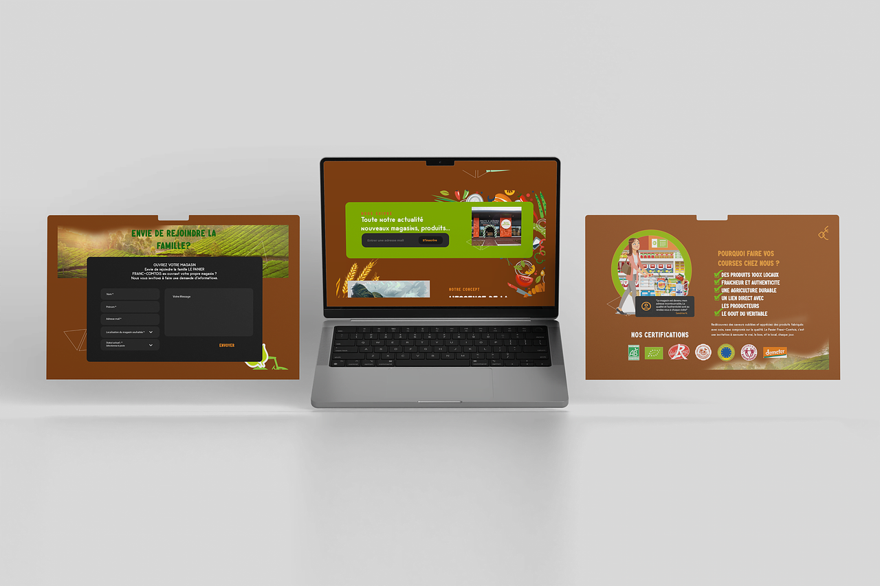 Landing page magasin de producteurs