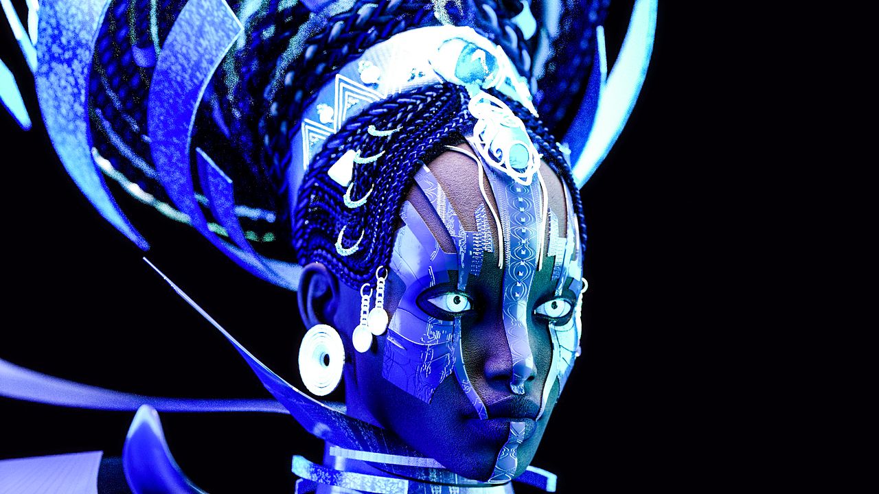 Portrait OLOOKUN c4d + Zbrush