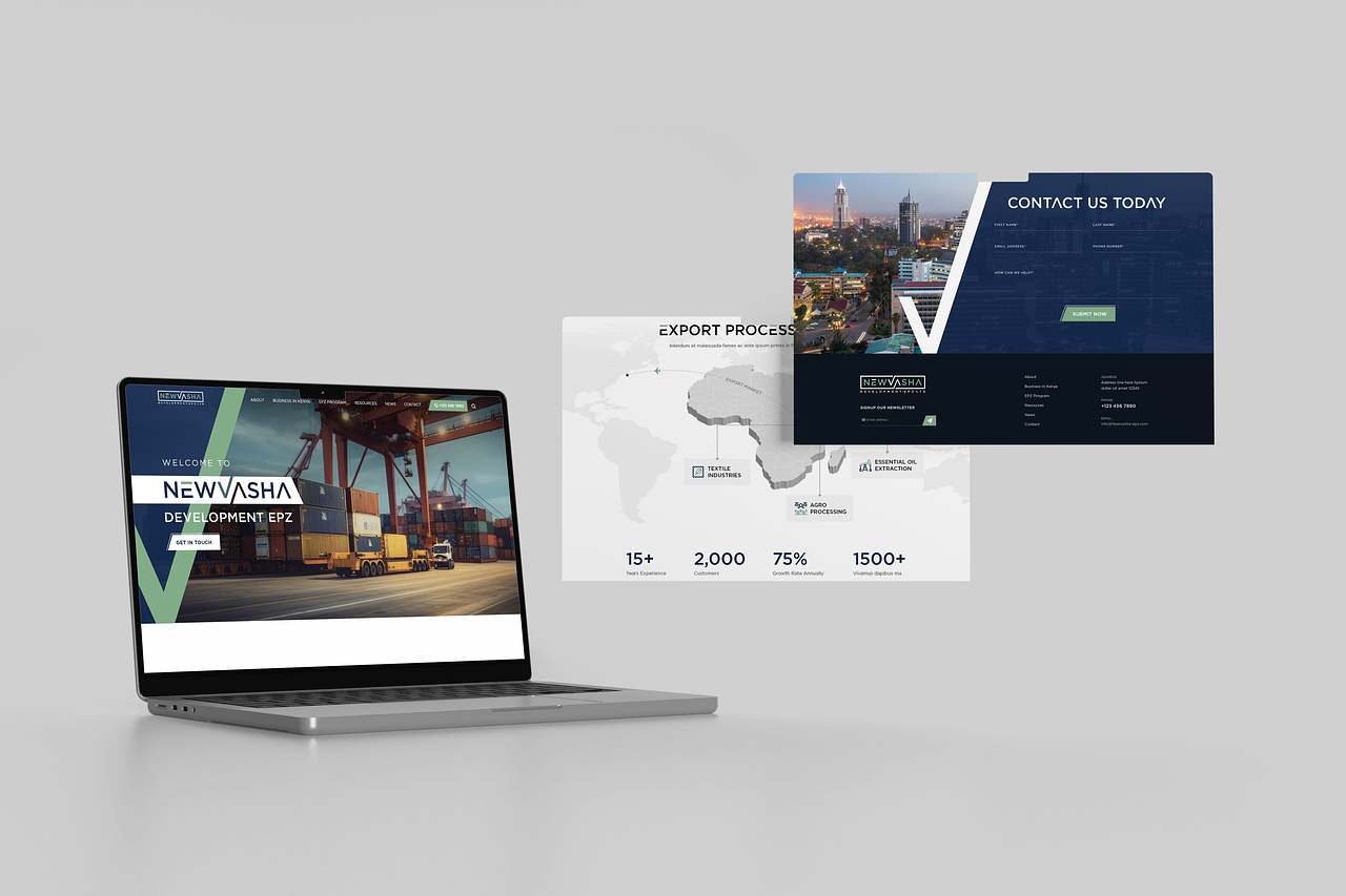 Web design landing page entreprise de logistique