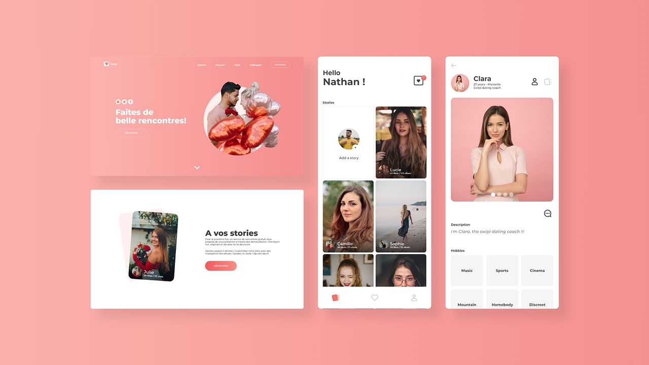 UX UI design | Application Dating