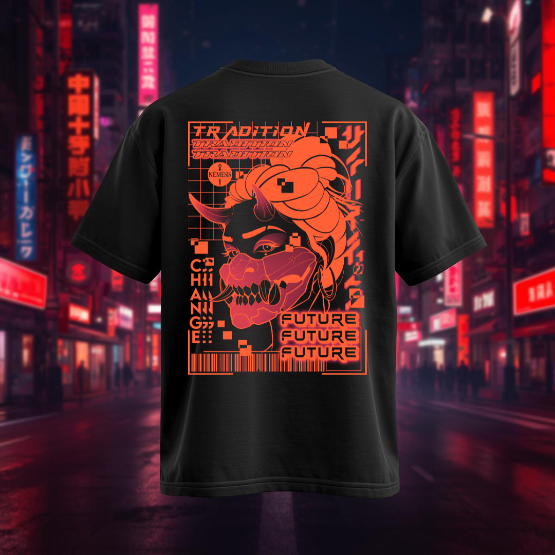 Design textile futuriste japonisant