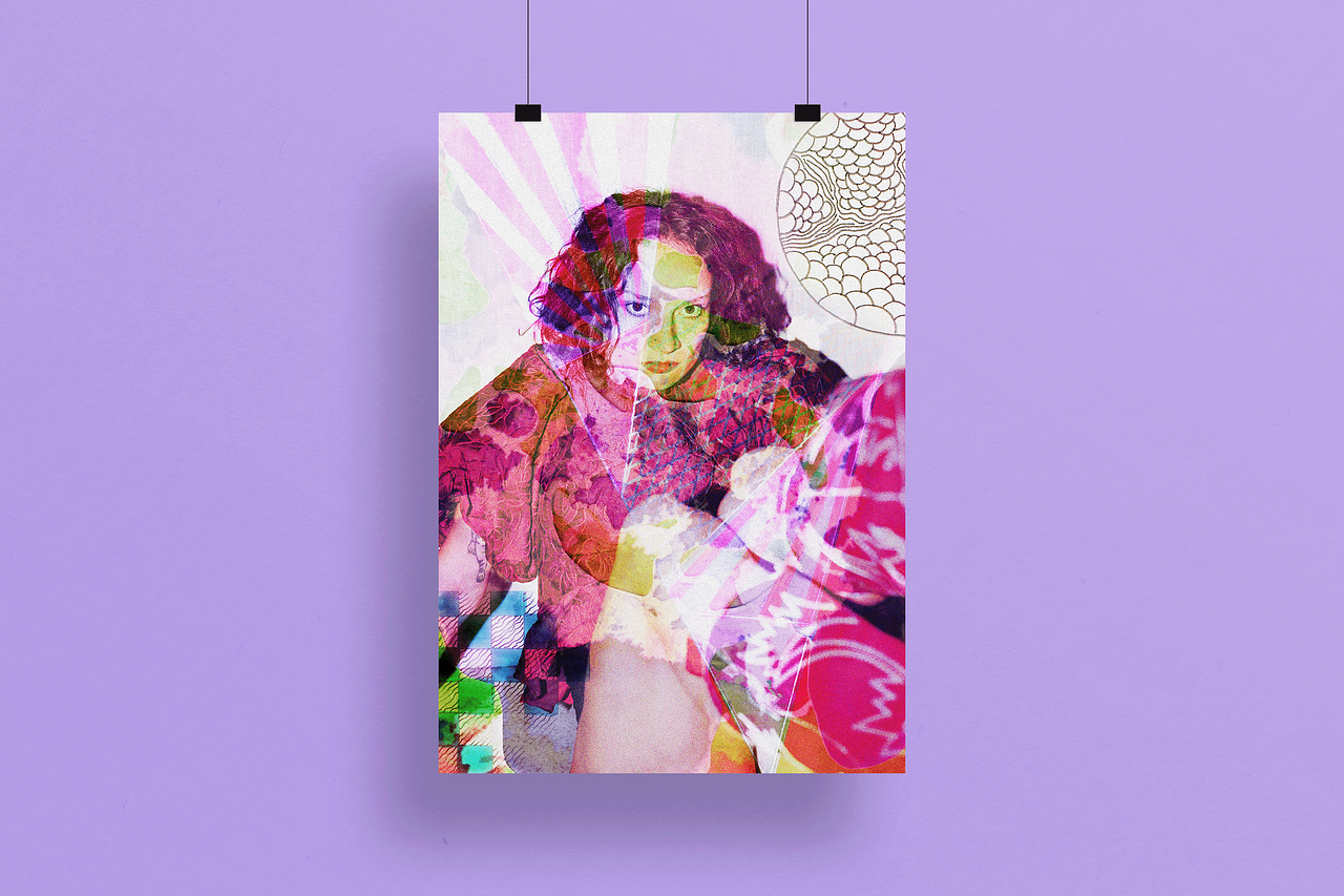Rainbow girl - print