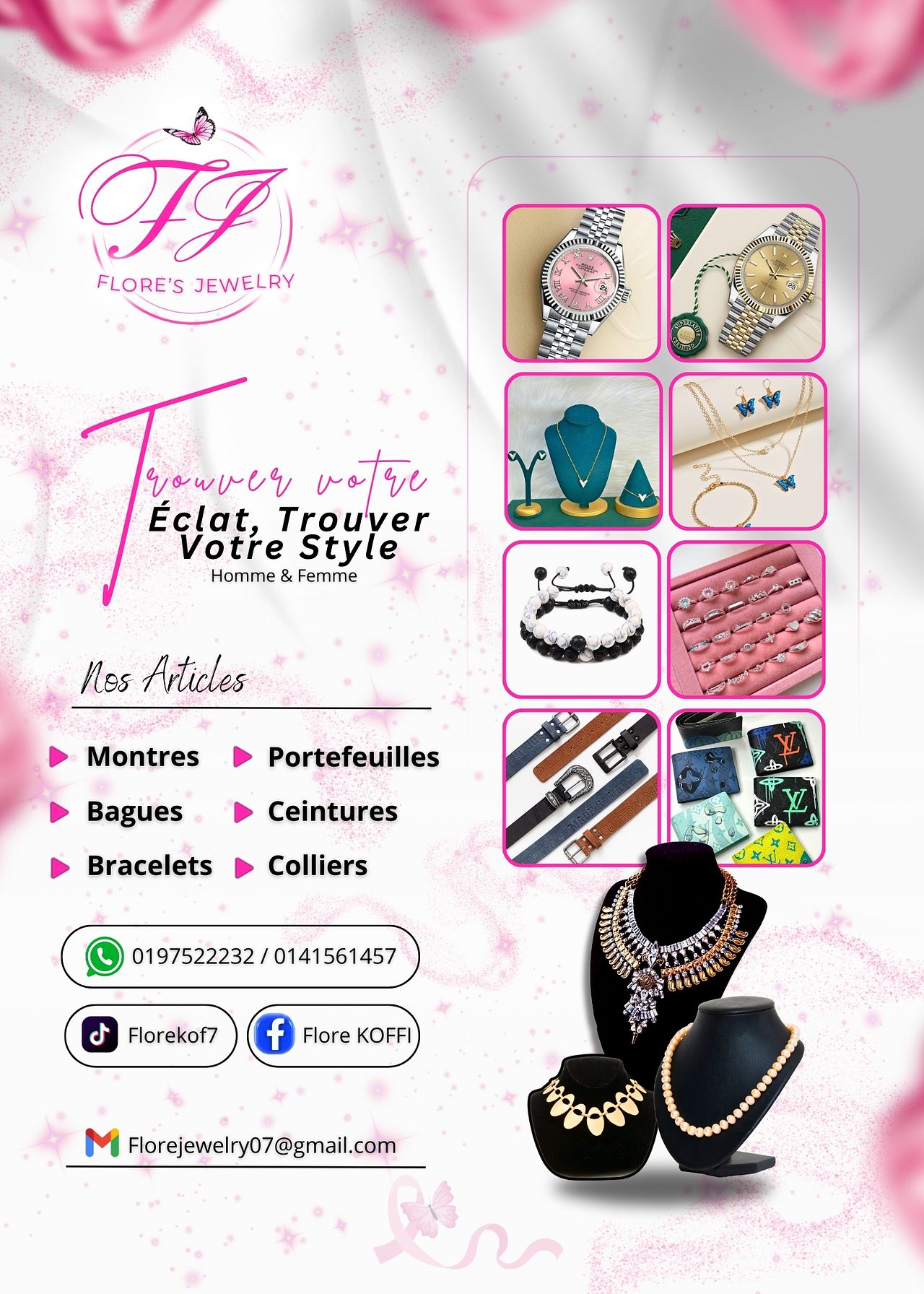 Affiche pour la boutique de flore