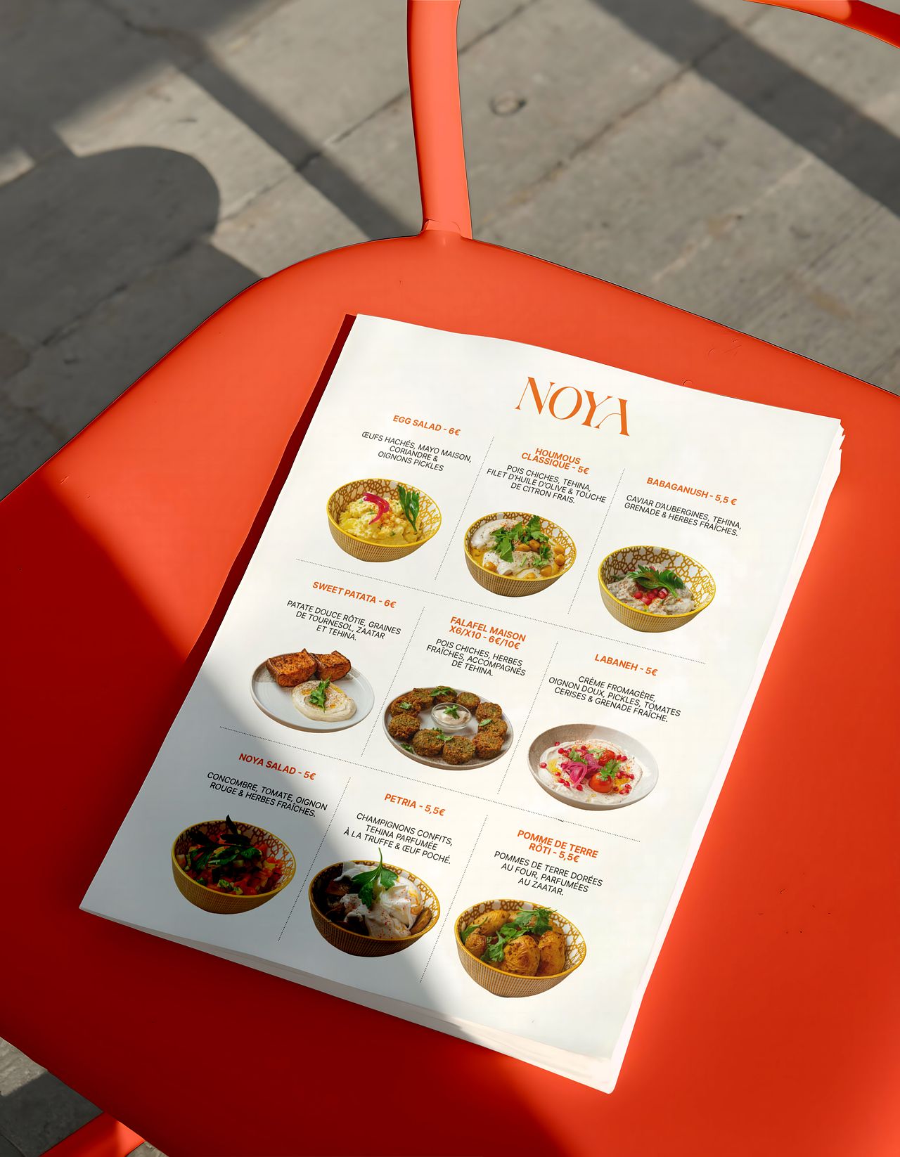 NOYA RESTAURANT MENU