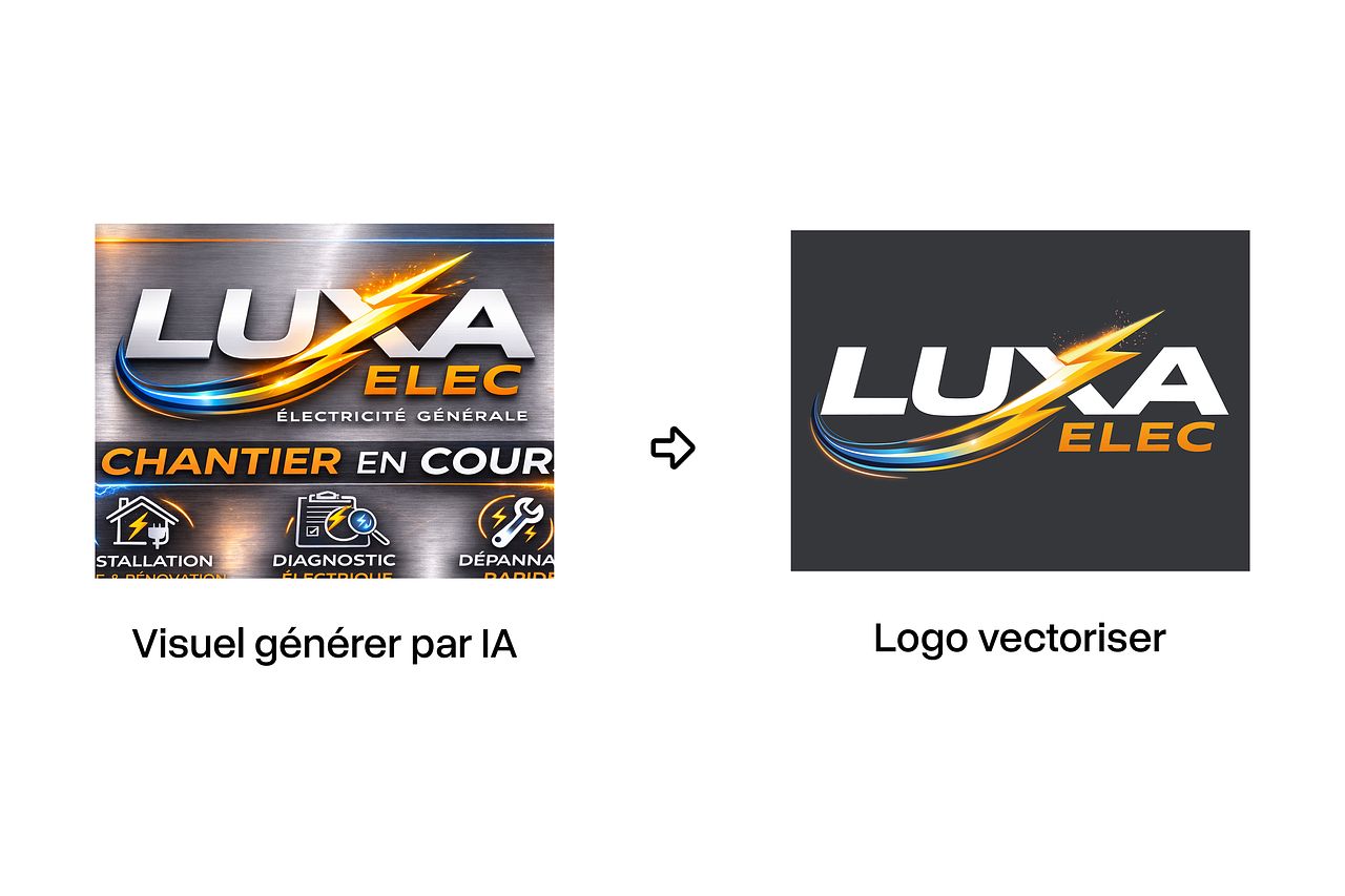 Revectorisation Logo - LUXA ELEC
