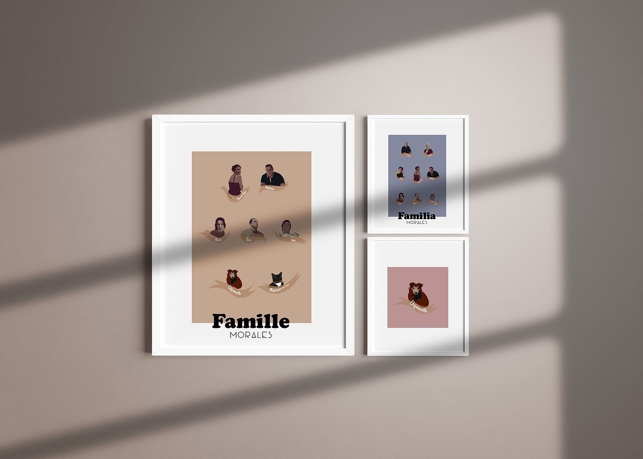 Illustration originale / portrait de famille