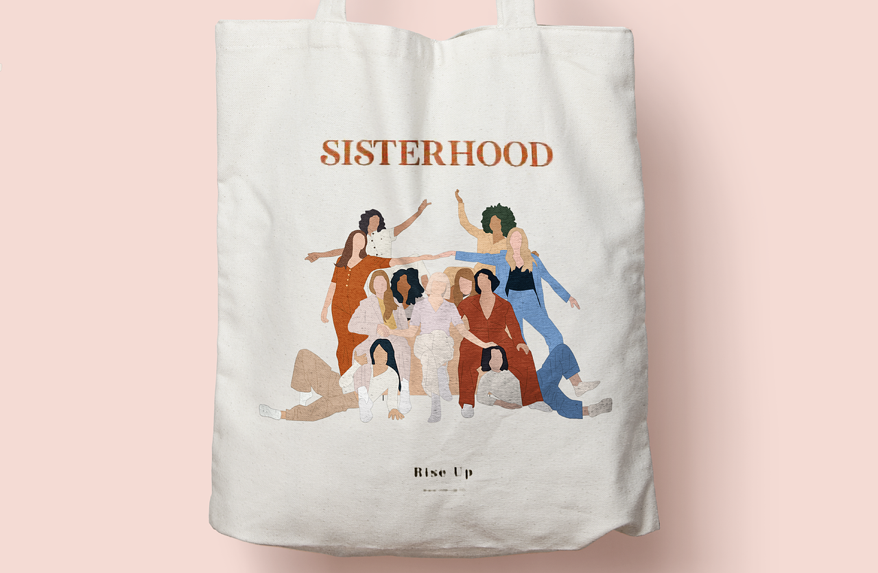Illustration tote bag Rise Up