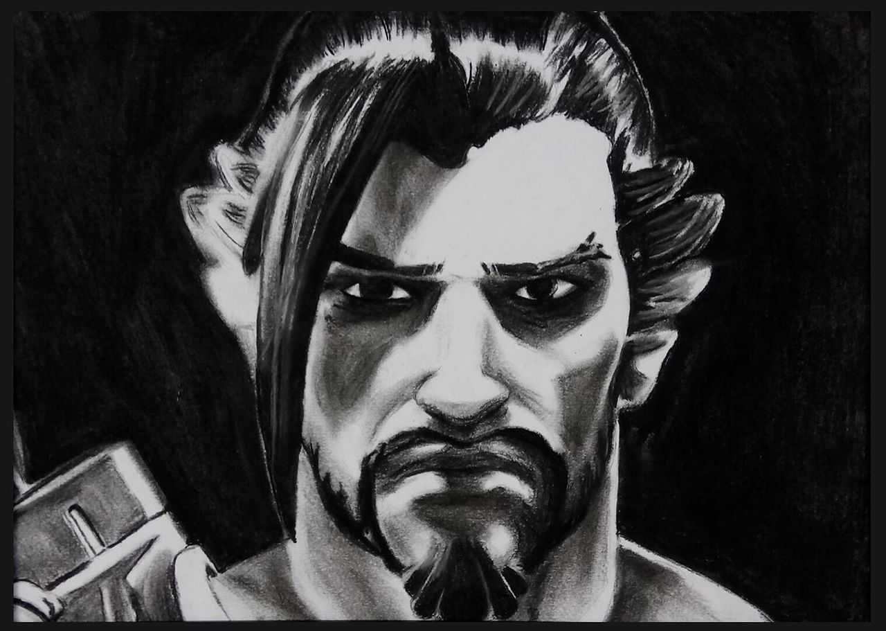 Overwatch Fan art (fusain)