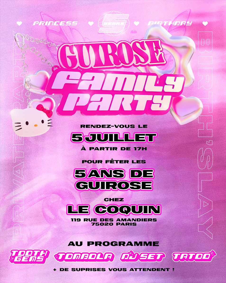 Affiche event "Guirose Family Party"