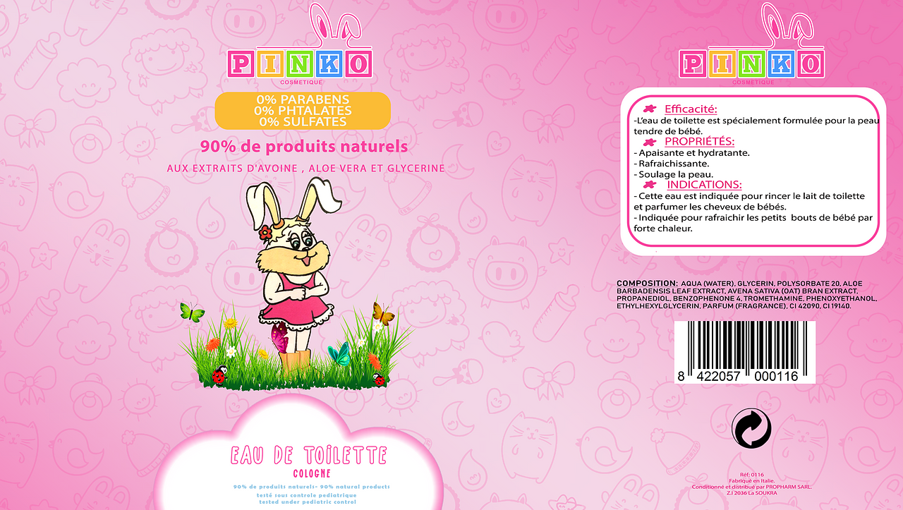 Packaging d'un shampooing pour bébé