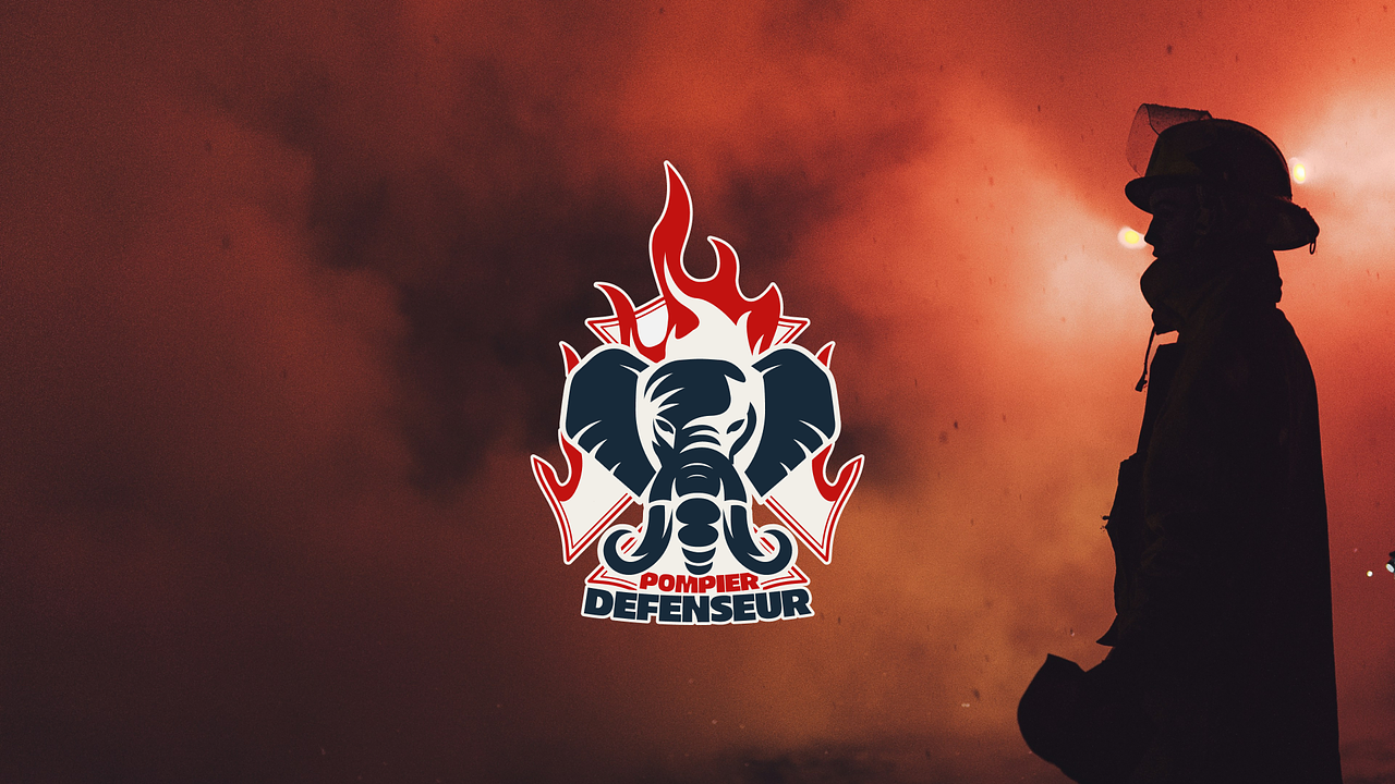 Pompier défenseurs - logo emblème