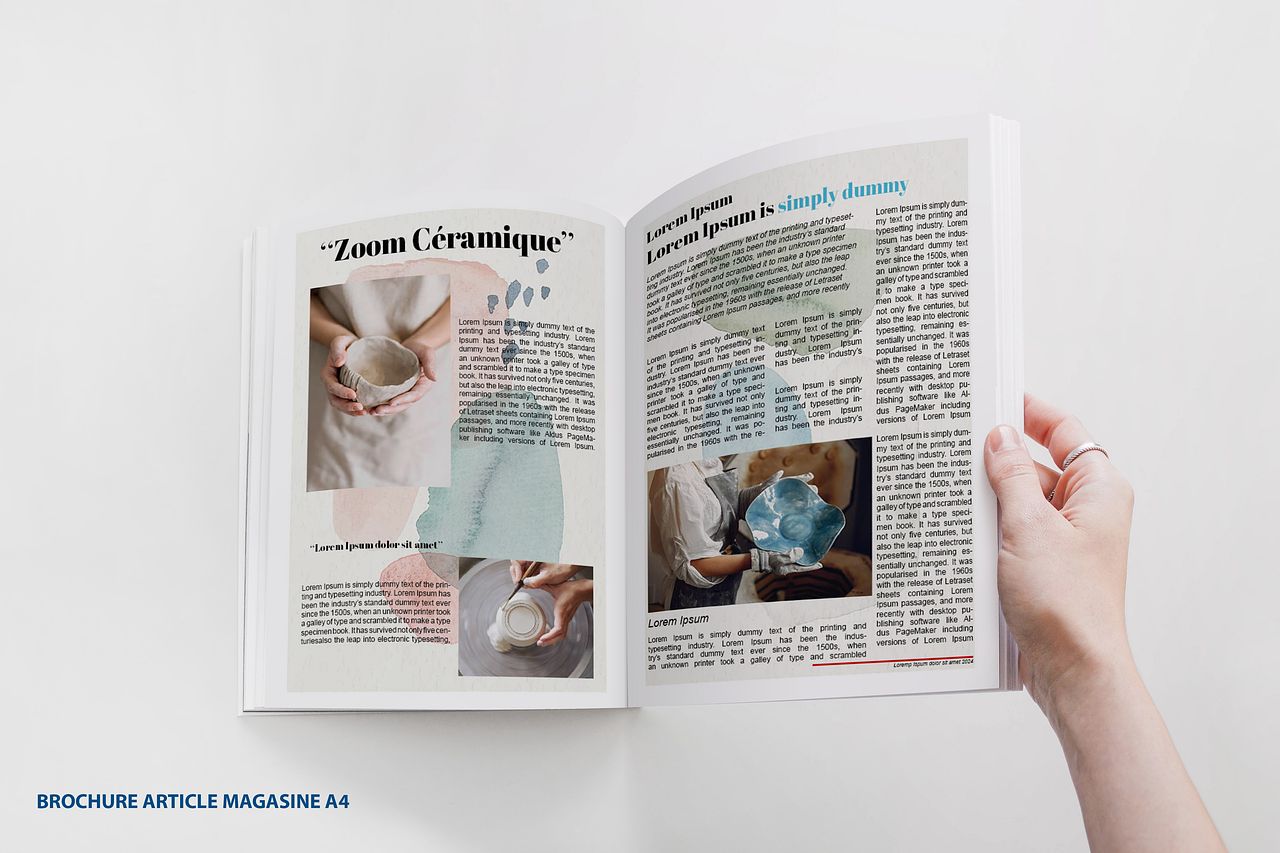 Brochure article magasine