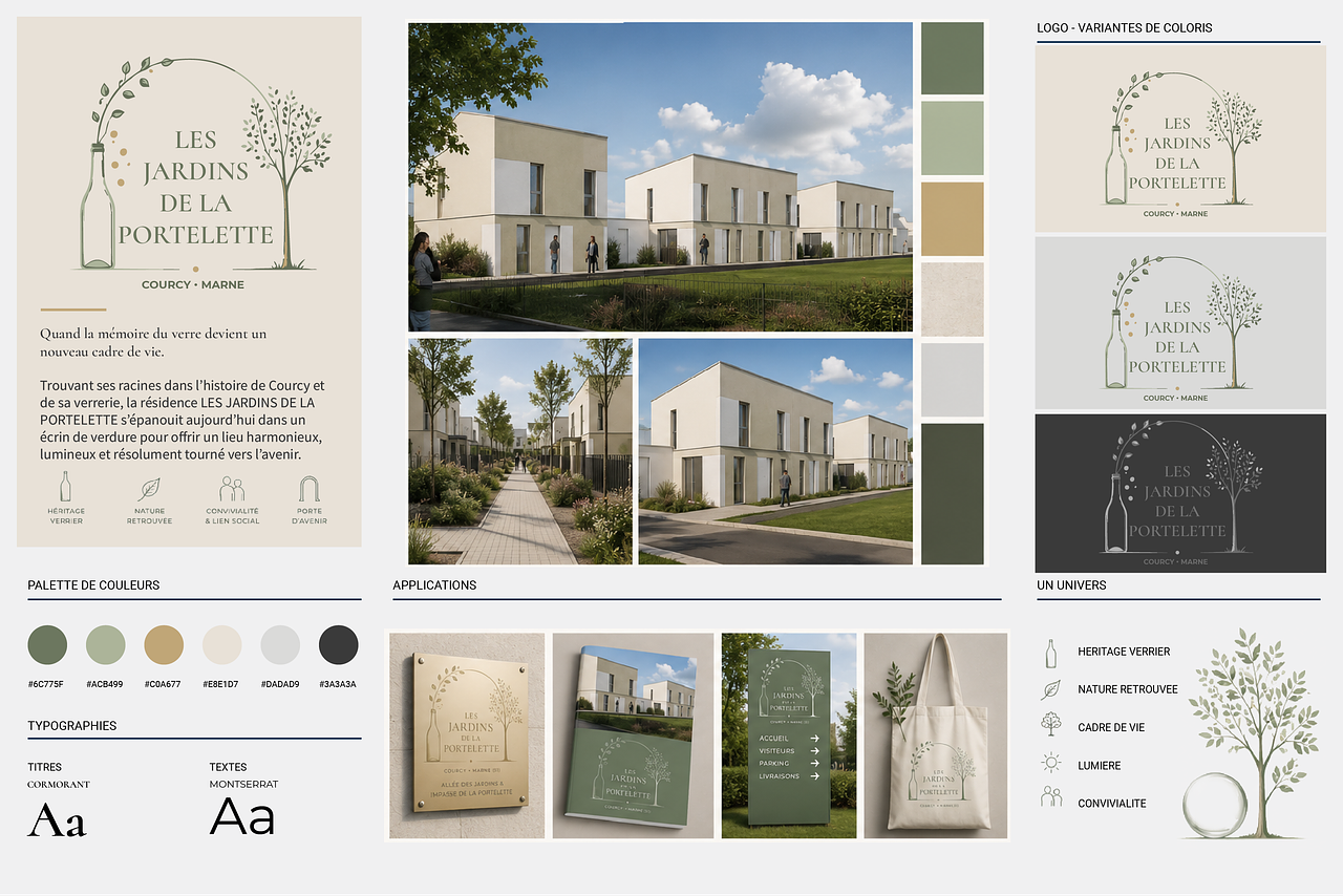 Identité graphique logements de Courcy (51)