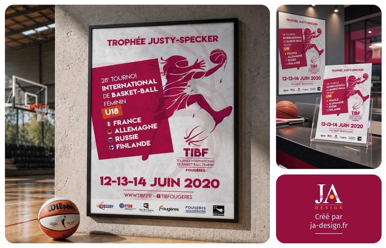 Affiche et flyer pour le TIBF – Tournoi Basketball