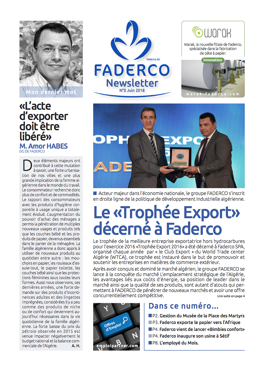 Newsletter Faderco